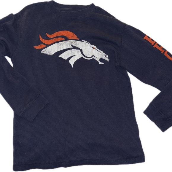 Old Navy Other - Old Navy Dark Blue Denver Bronco Long Sleeve girls size 10-12